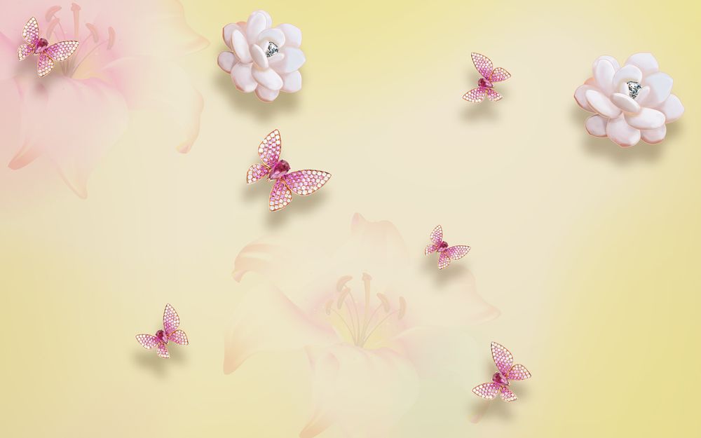 Бабочки цветы2077